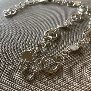 LL Silver tone Chain Necklace